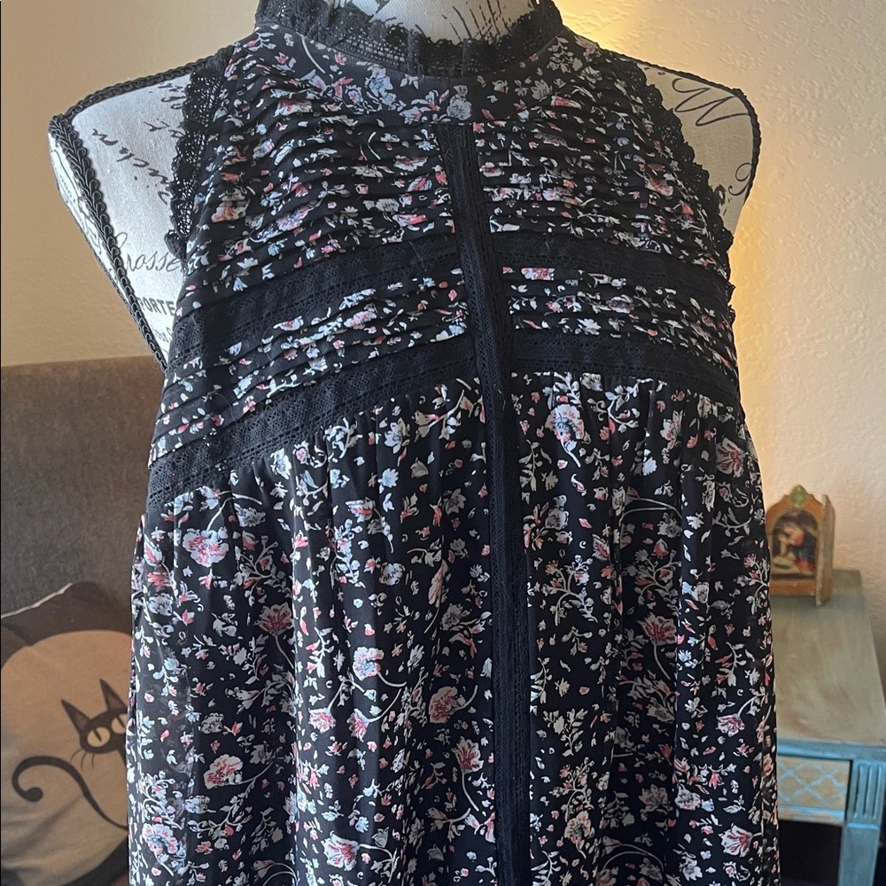 Anthropologie Maeve Floral Sleeveless Top Sz XL